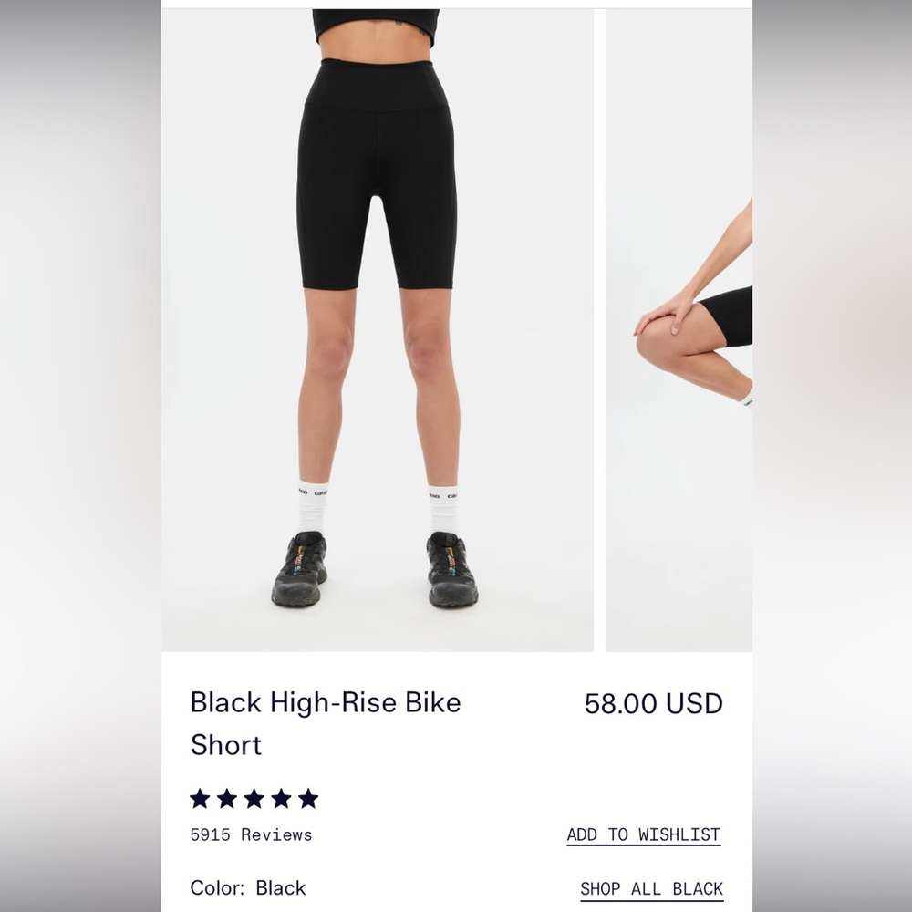 Girlfriend Collective High Rise Compressive Bike Short - Picture 6 of 8